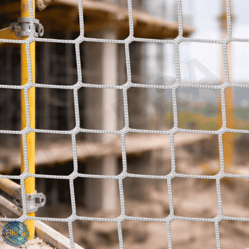 İnşaat Güvenlik Filesi-Ağı | 10×10 cm Göz Aralığı – 6 mm İp Kalınlığı - 1