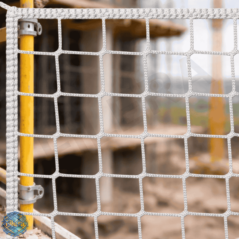 İnşaat Güvenlik Filesi-Ağı | 10×10 cm Göz Aralığı – 6 mm İp Kalınlığı - 3